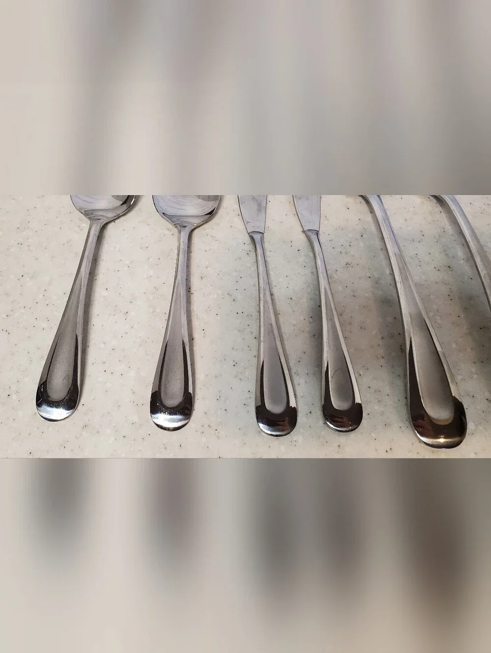 Oneida Satin Sand Dune 6 Pc Serving Flatware Set Forks Spreaders Spoons